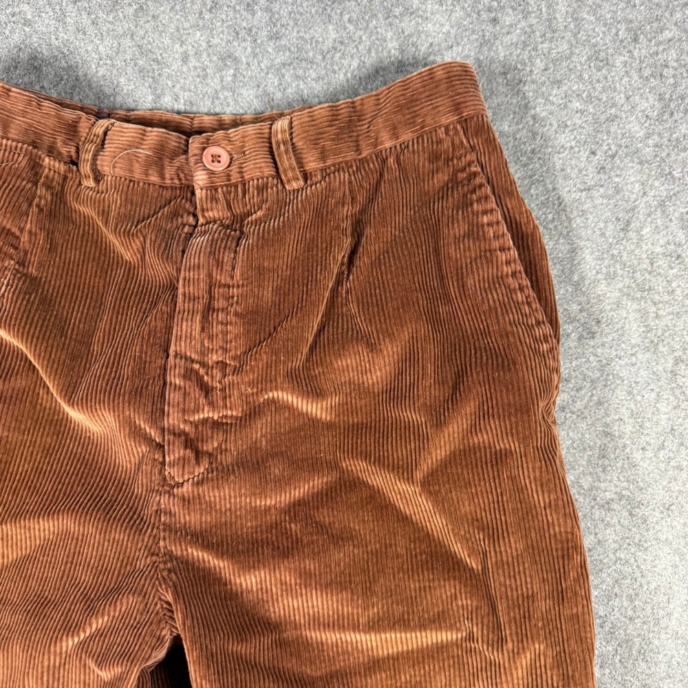 Vintage Ralph Lauren Brown Corduroy Pants High Rise Straight Leg Womens 26x24 10 - Picture 3 of 8